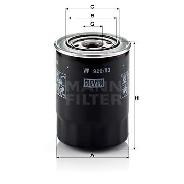 MANN-FILTER WP92883 Фильтр масляный WP928/83