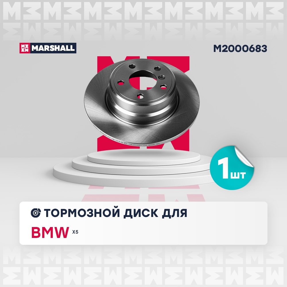 MARSHALL M2000683 Диск тормозной задний 323,8x12 BMW X5: I (E53) 99- (M2000683)