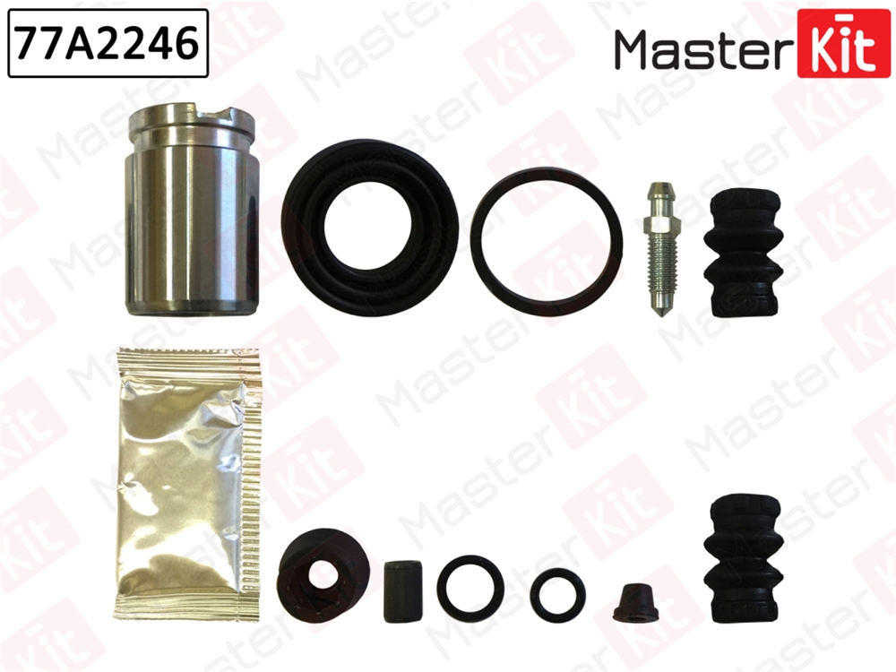 MASTERKIT 77A2246 Ремкомплект суппорта+поршень SMART FORFOUR/MITSUBISHI COLT 04-