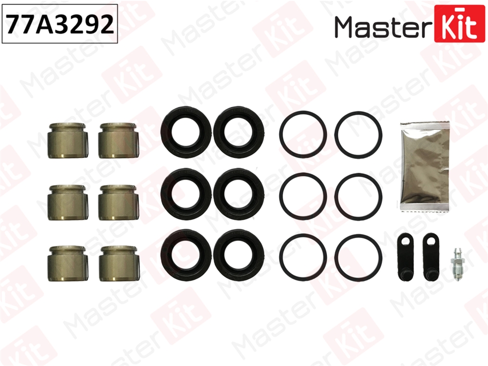 MASTERKIT 77A3292 Ремкомплект тормозного суппорта+поршень VW TOUAREG (7LA, 7L6, 7L7) 2002 - 2013, TOUAREG (7P