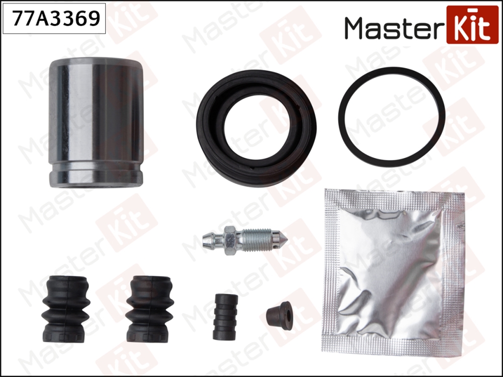MASTERKIT 77A3369 Ремкомплект тормозного суппорта+поршень SUBARU FORESTER 01-08-09-13, IMPREZA 09-07-03-12 77A3369