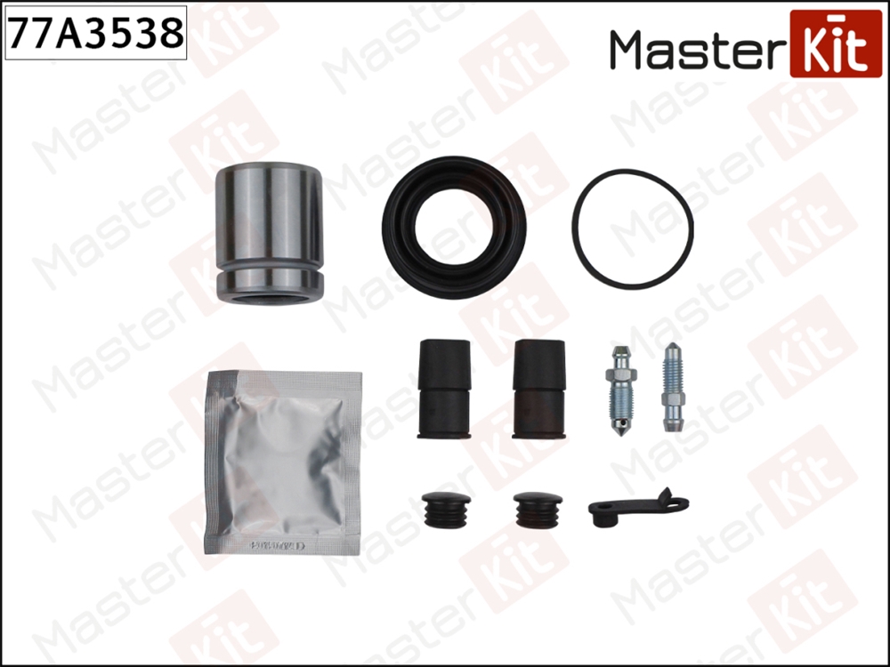 MASTERKIT 77A3538 Ремкомплект тормозного суппорта + поршень | зад |