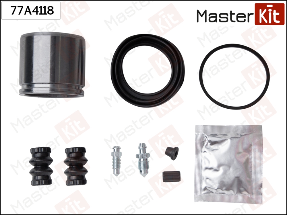 MASTERKIT 77A4118 Ремкомплект тормозного суппорта+поршень SMART FORFOUR 01-04-, MITSUBISHICOLT VI, VII 06-04- 77A4118