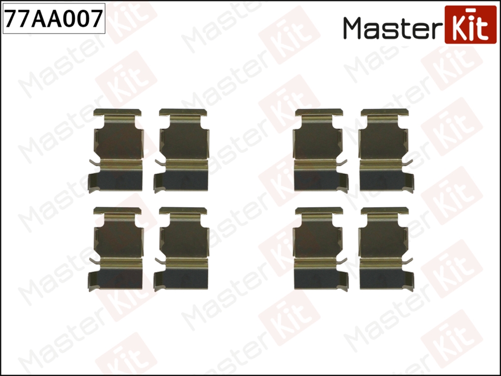 MASTERKIT 77AA007 Комплект установочный тормозных колодок Toyota Land Cruiser Prado( J12 ) 02-10