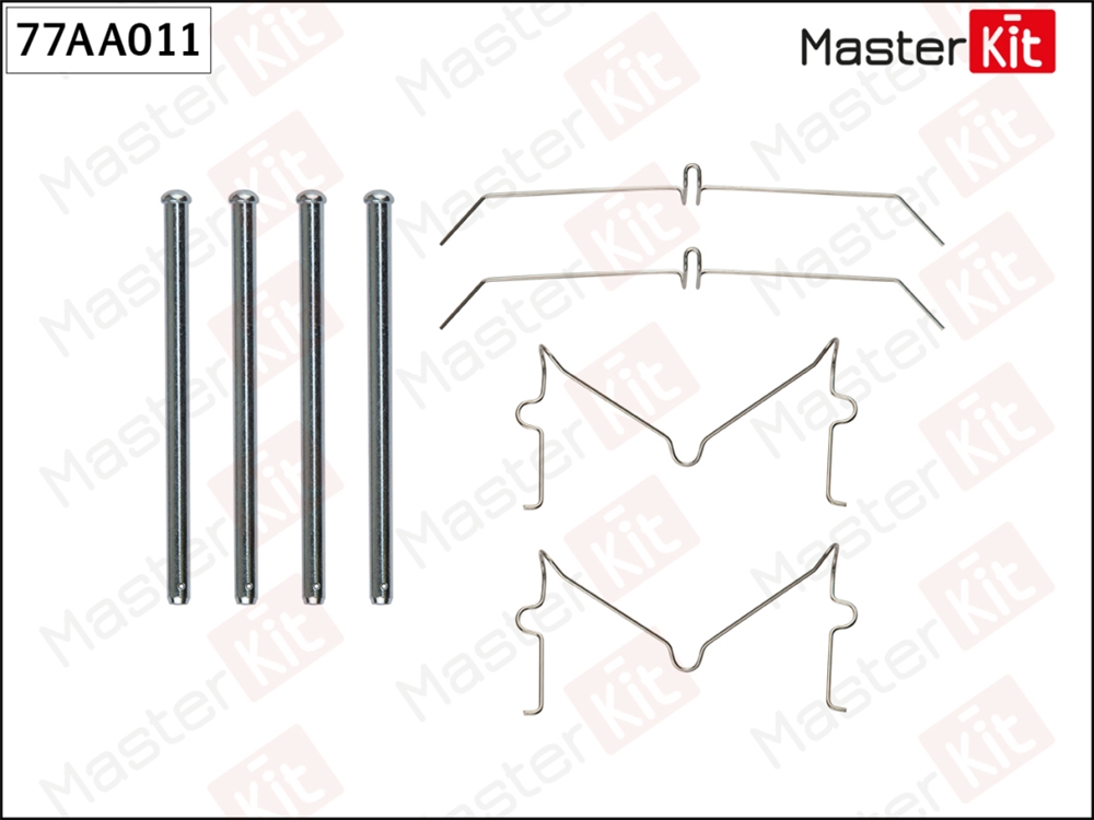 MASTERKIT 77AA011 Комплект установочный тормозных колодок