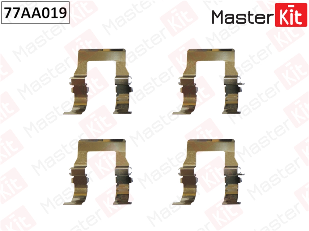 MASTERKIT 77AA019 Комплект установочный тормозных колодок Mitsubishi Outlander III(GG W,GF W,ZJ) 12-