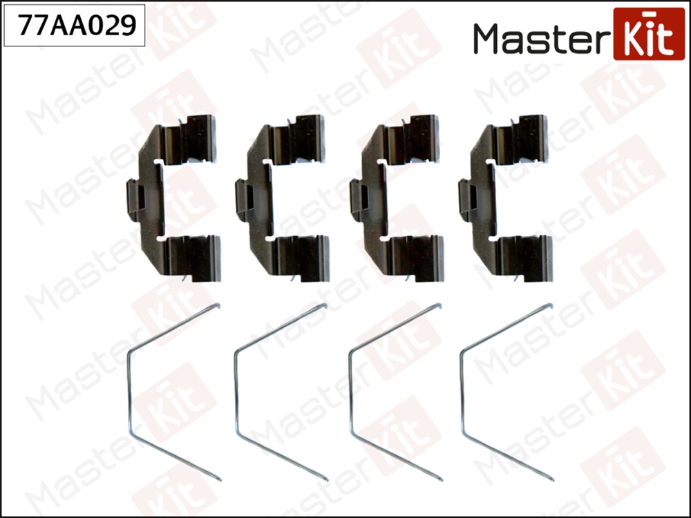 MASTERKIT 77AA029 Комплект установочный тормозных колодок Mazda 6(GG) 02-08