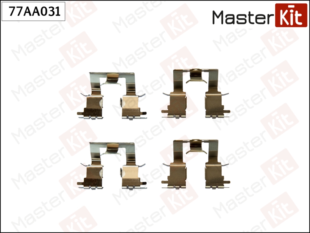 MASTERKIT 77AA031 Комплект установочный тормозных колодок TOYOTA CAMRY 01-