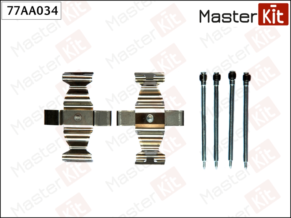 MASTERKIT 77AA034 Комплект установочный тормозных колодок MB SLK/ SL / S-CLASS 00-