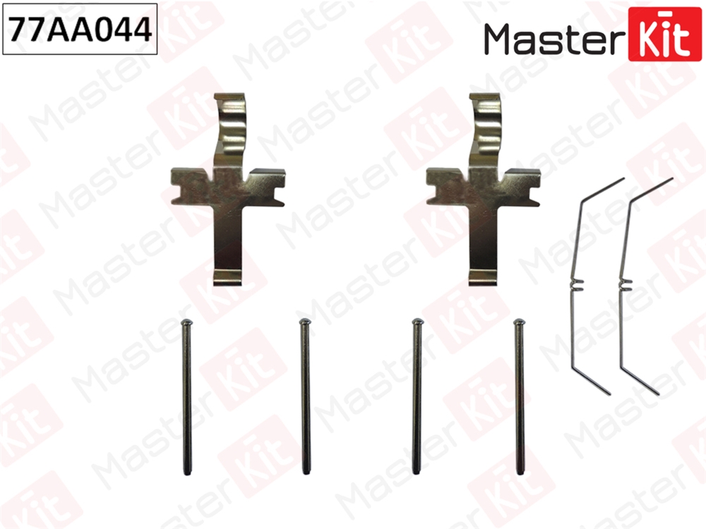 MASTERKIT 77AA044 Комплект установочный дисковых колодок TOYOTA LAND CRUISER 01-90-, HILUX 12-07- 77AA044