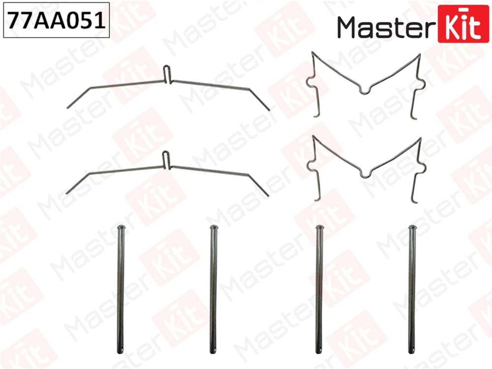 MASTERKIT 77AA051 Комплект установочный колодок тормозных toyota land cruiser 200 07-