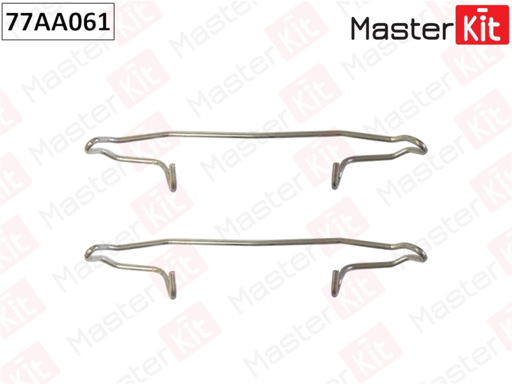MASTERKIT 77AA061 Комплект установочный тормозных колодок Nissan Primera(P11) 96-01,Peugeot 806(221) 94-02