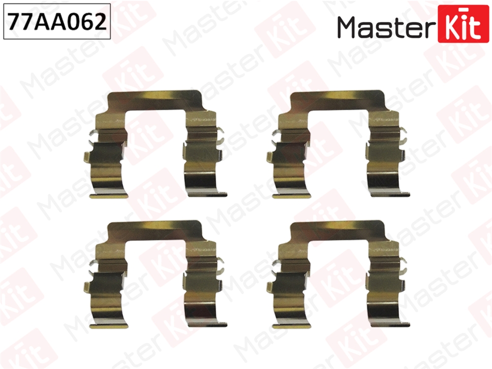 MASTERKIT 77AA062 Комплект установочный дисковых колодок Mitsubishi Colt, Galant, Lancer 92-00 77AA062
