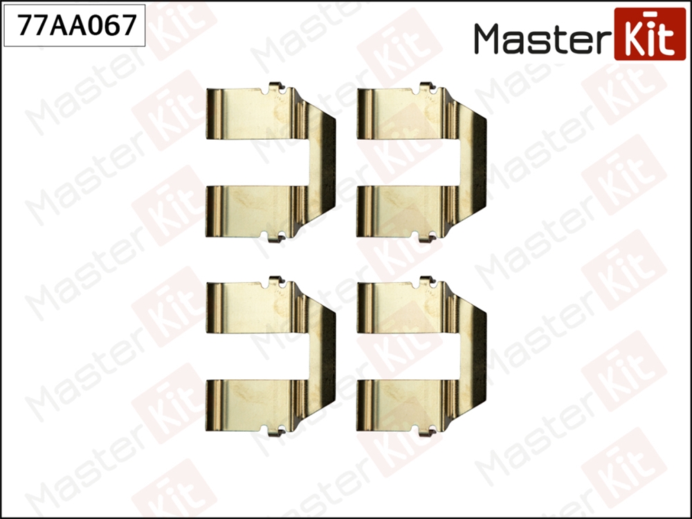 MASTERKIT 77AA067 Комплект установочный тормозных колодок VW Sharan(7M8,7M9,7M6) 95-10