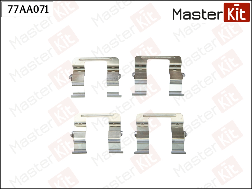 MASTERKIT 77AA071 Комплект установочный тормозных колодок Mazda 6(GG) 02-08