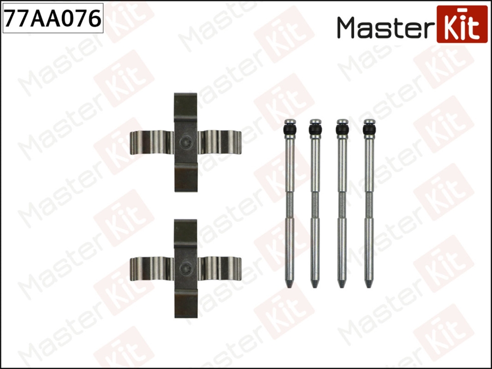 MASTERKIT 77AA076 Комплект установочный тормозных колодок VW Touareg(7LA,7L6,7L7) 02-13
