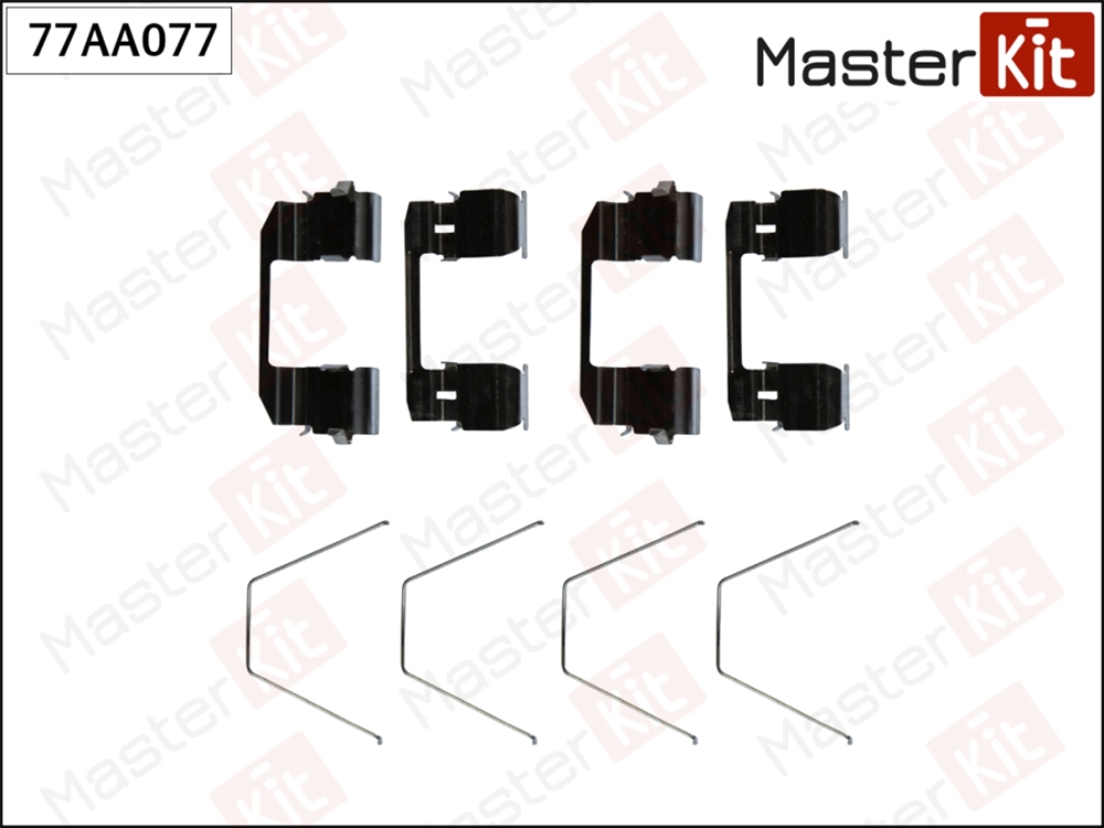 MASTERKIT 77AA077 Комплект установочный тормозных колодок Honda CR-V II(RD ) 01-07