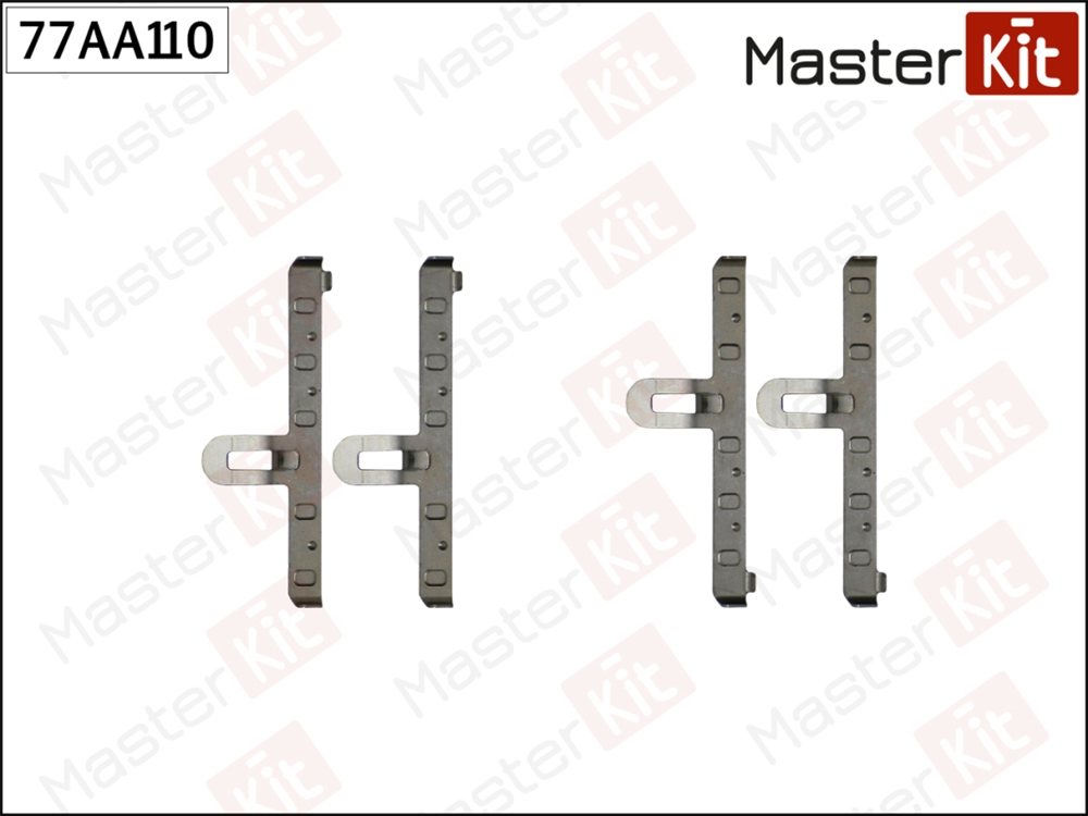MASTERKIT 77AA110 Комплект установочный тормозных колодок VOLKSWAGEN GOLF I, II, III 08-91-07-98, JETTA I, II 77AA110