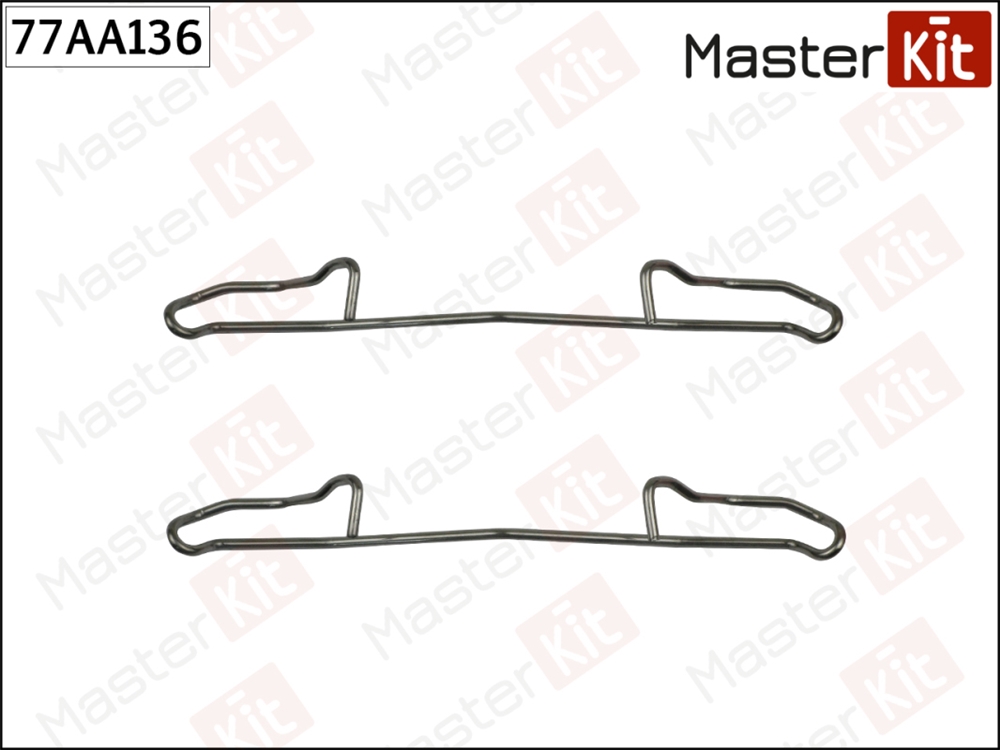 MASTERKIT 77AA136 Комплект установочный тормозных колодок Daewoo Nexia 95-08,Opel Astra F(T92) 91-02