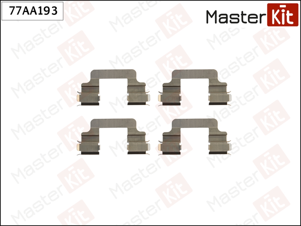 MASTERKIT 77AA193 Комплект установочный тормозных колодок SKODA FABIA 99-