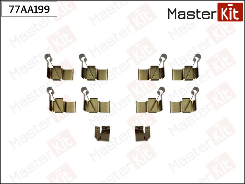 MASTERKIT 77AA199 Комплект установочный тормозных колодок Toyota Hiace IV,V 95-