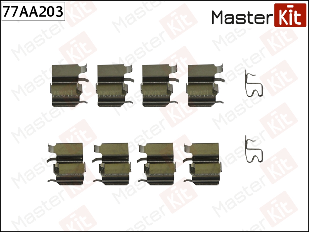 MASTERKIT 77AA203 Ремкомплект крепления тормозных колодок