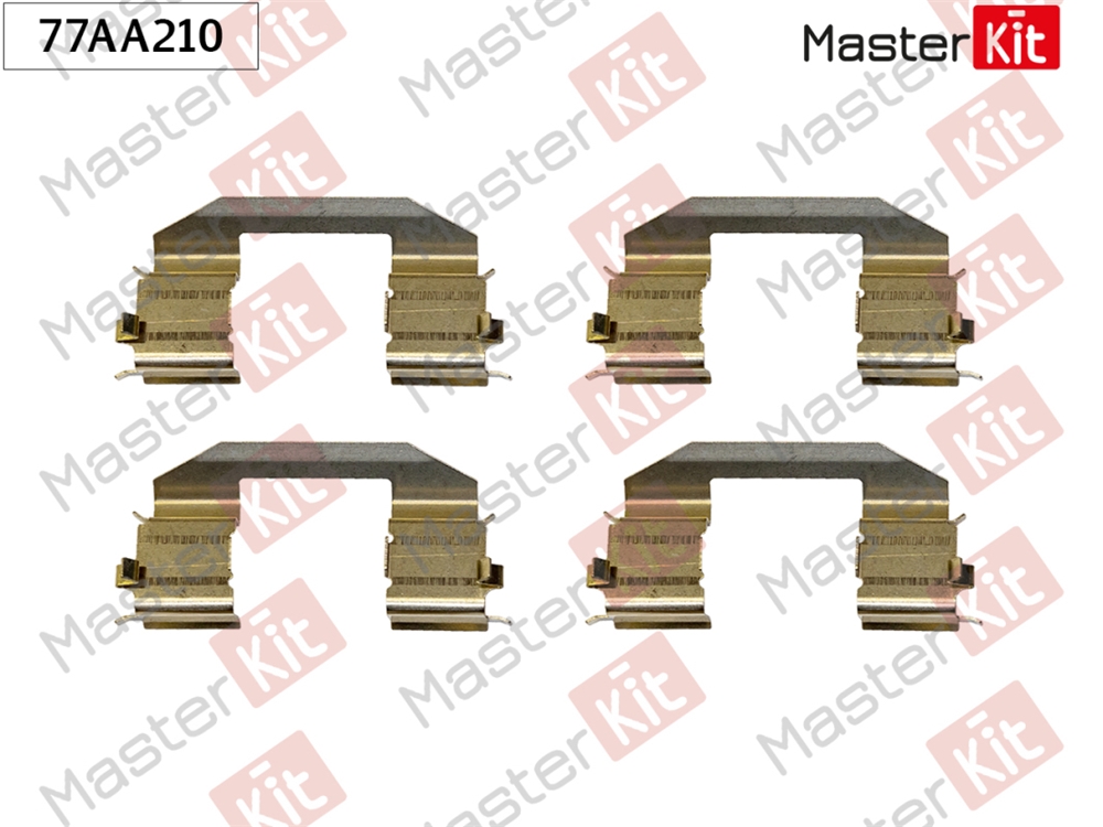 MASTERKIT 77AA210 Комплект установочный тормозных колодок Honda Legend IV(KB ),HR-V(GH) 99-