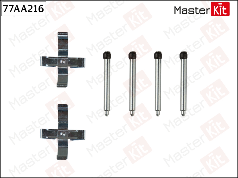 MASTERKIT 77AA216 Комплект установочный тормозных колодок OPEL VECTRA A,B 09-88-04-02, OMEGA 09-86-07-03, SA 77AA216