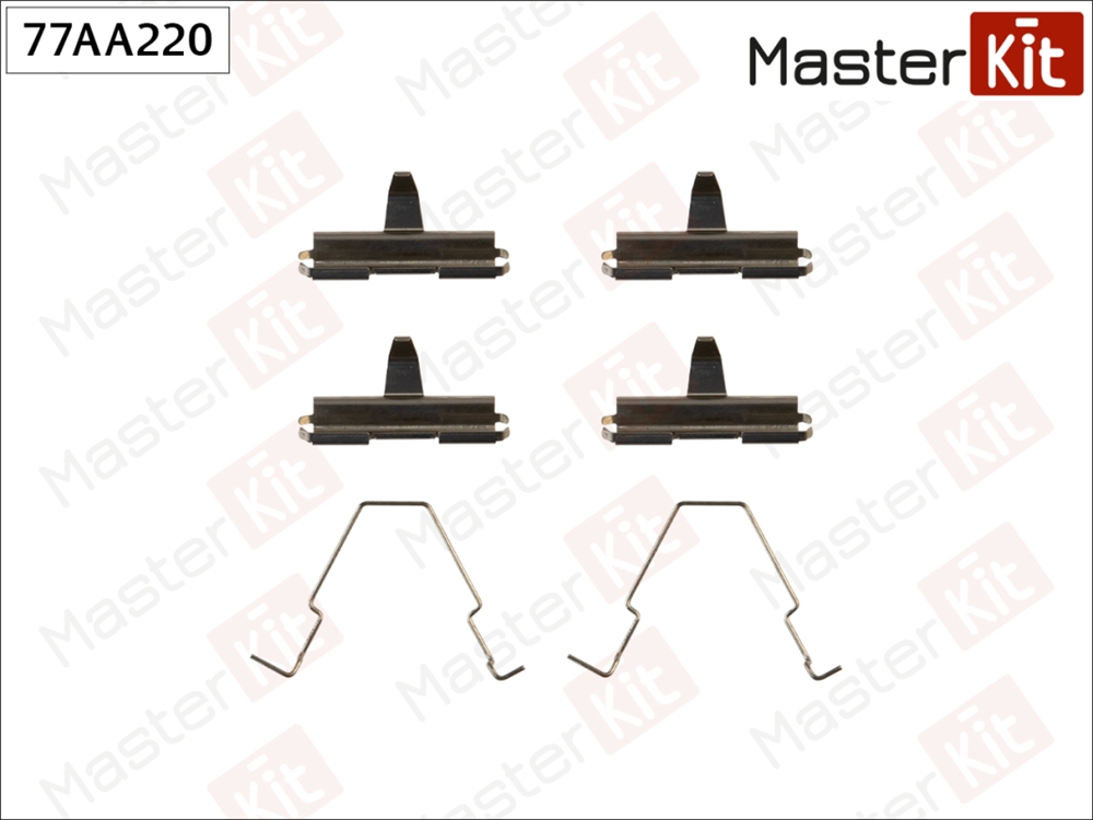 MASTERKIT 77AA220 Комплект установочный тормозных колодок Mazda 626 IV(GE),Xedos 6(CA) 91-99