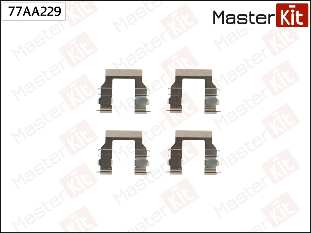 MASTERKIT 77AA229 Комплект установочный тормозных колодок Mitsubishi PAJERO II