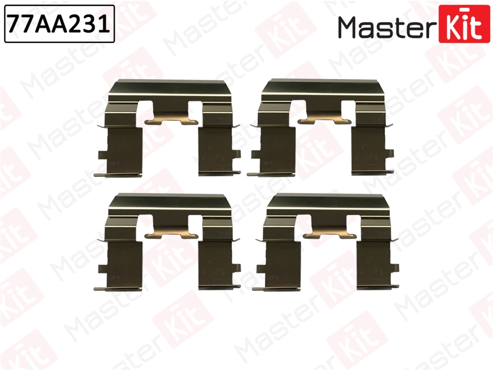 MASTERKIT 77AA231 Комплект установочный тормозных колодок Honda FR-V(BE),Stream(RN) 01-