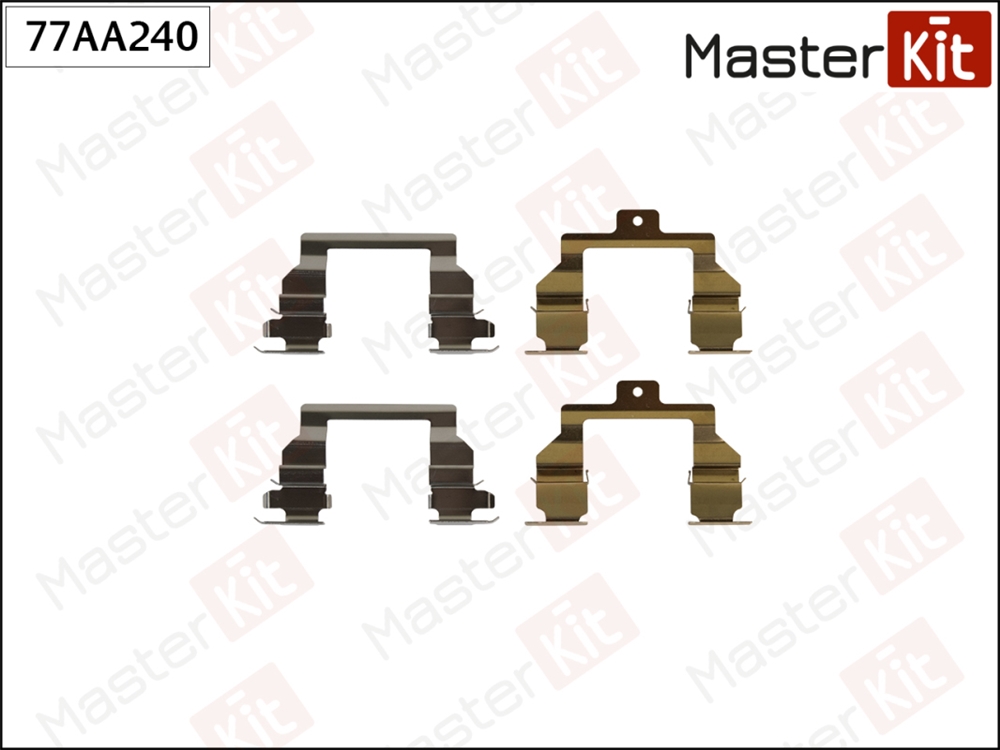 MASTERKIT 77AA240 Комплект установочный тормозных колодок Toyota Corolla( E11 ) 97-02