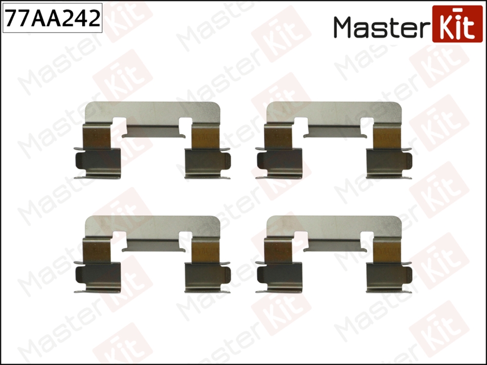 MASTERKIT 77AA242 Комплект установочный тормозных колодок Toyota Corolla( E12 ) 00-08