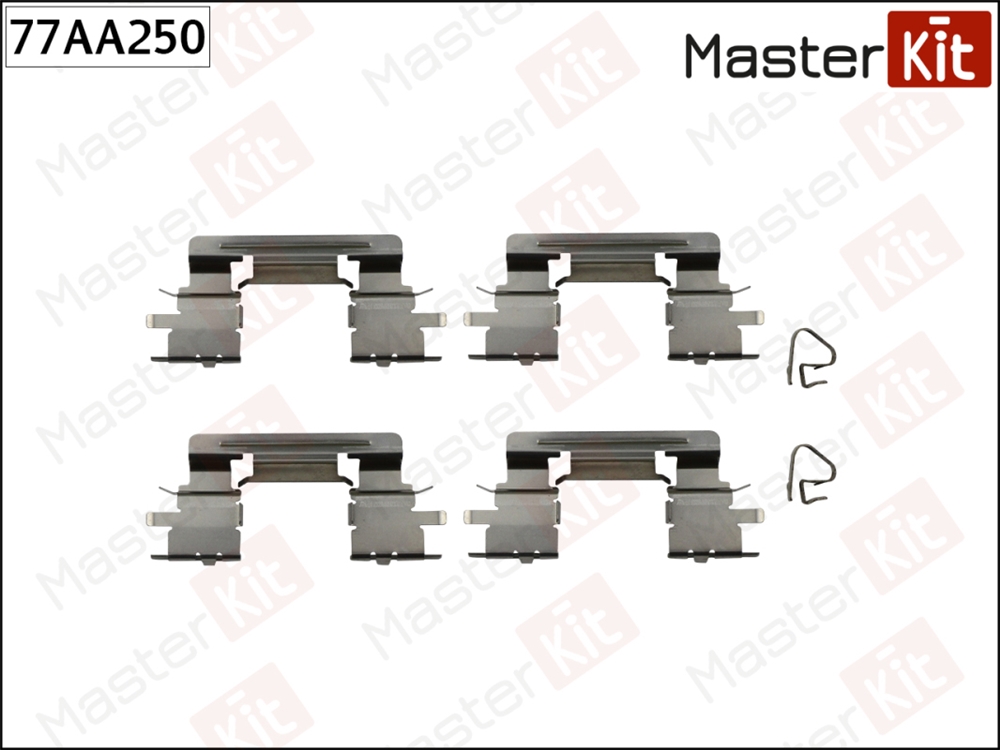 MASTERKIT 77AA250 Комплект установочный тормозных колодок Lexus ES(MCV ,VZV ) 96-08,Toyota Camry( V3 ) 01-06