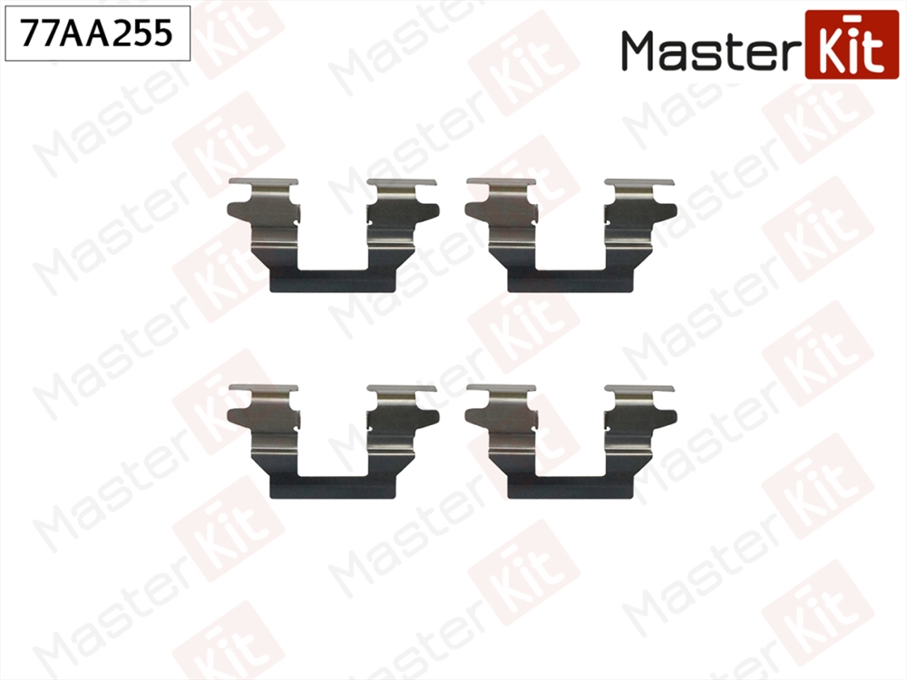 MASTERKIT 77AA255 Комплект установочный тормозных колодок Nissan Murano II(Z51),X-Trail(T30) 01-14