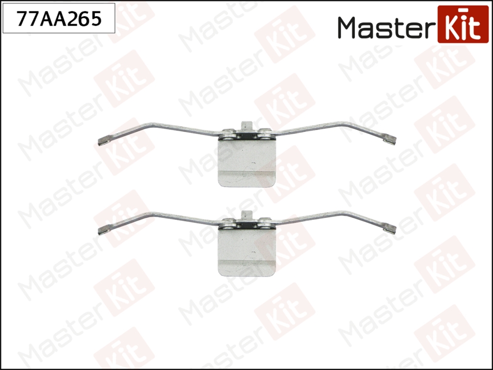MASTERKIT 77AA265 Комплект установочный тормозных колодок  перед. Opel VECTRA C (Z02) 2002 - 2009