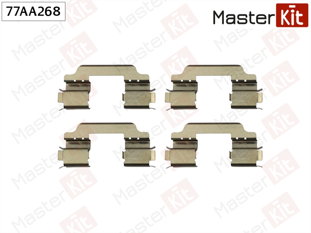 MASTERKIT 77AA268 Комплект установочный тормозных колодок BMW 1(E87) 03-13,Renault Clio III(BR0/1,CR0/1) 05-