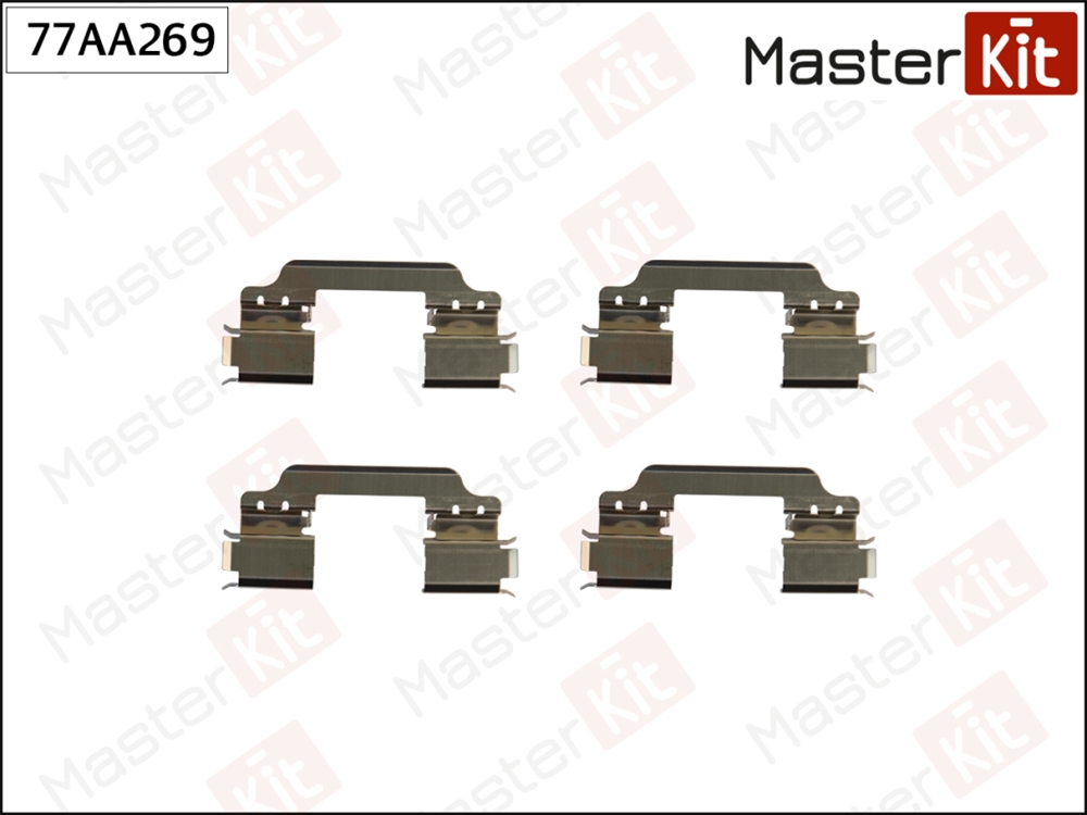 MASTERKIT 77AA269 Комплект установочный тормозных колодок MB C-Class(C204) 11-,Kia Venga(YN) 10-