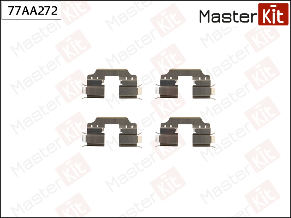 MASTERKIT 77AA272 Комплект установочный тормозных колодок MB A-Class(W169),B-Class(W245) 04-12