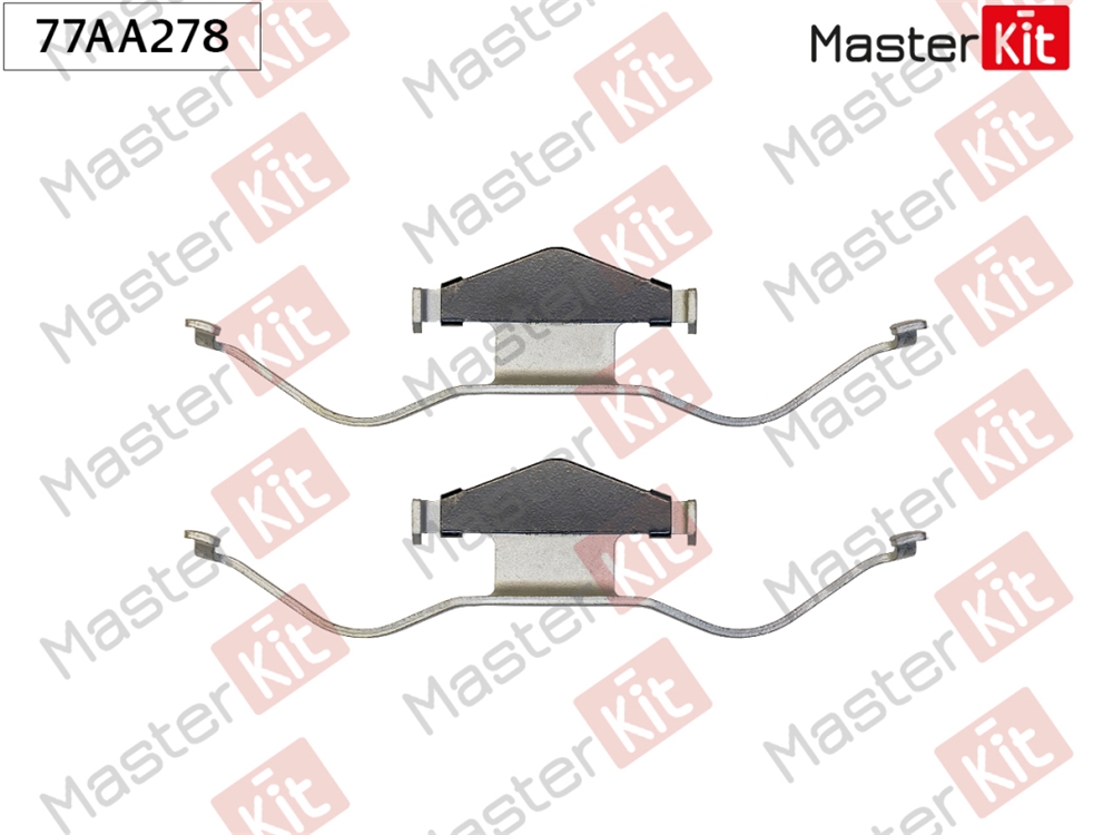 MASTERKIT 77AA278 Комплект установочный тормозных колодок Opel Vectra C(Z02),Signum(Z03) 02-09