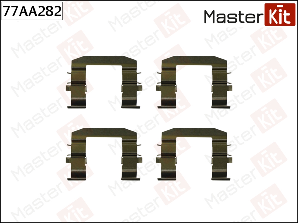 MASTERKIT 77AA282 Комплект установочный тормозных колодок Hyundai ix35(LM,EL,ELH) 09-,Kia Sportage(SL) 09-