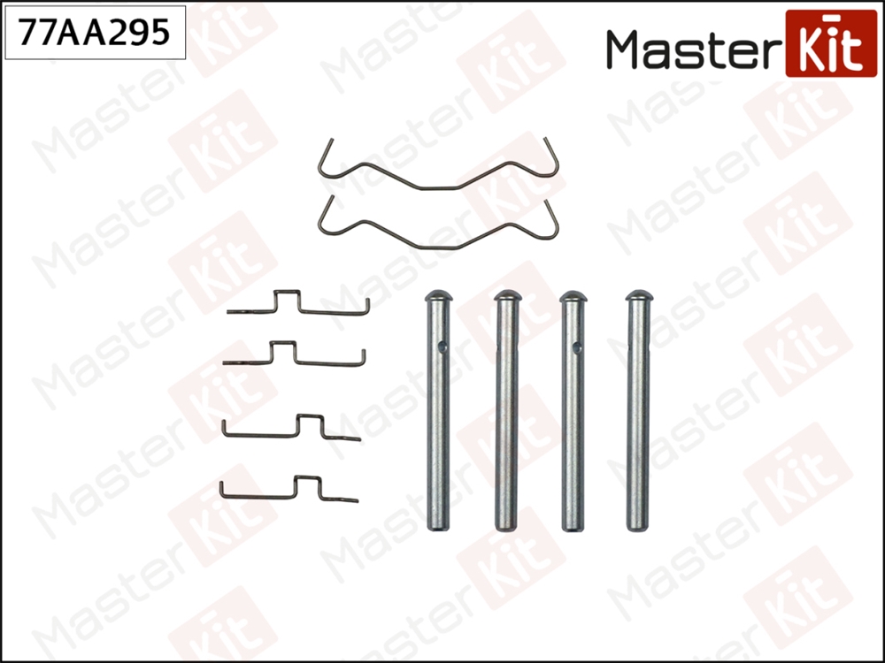 MASTERKIT 77AA295 Комплект установочный тормозных колодок Toyota Corolla( E12 ),Prius( W1 ) 00-04