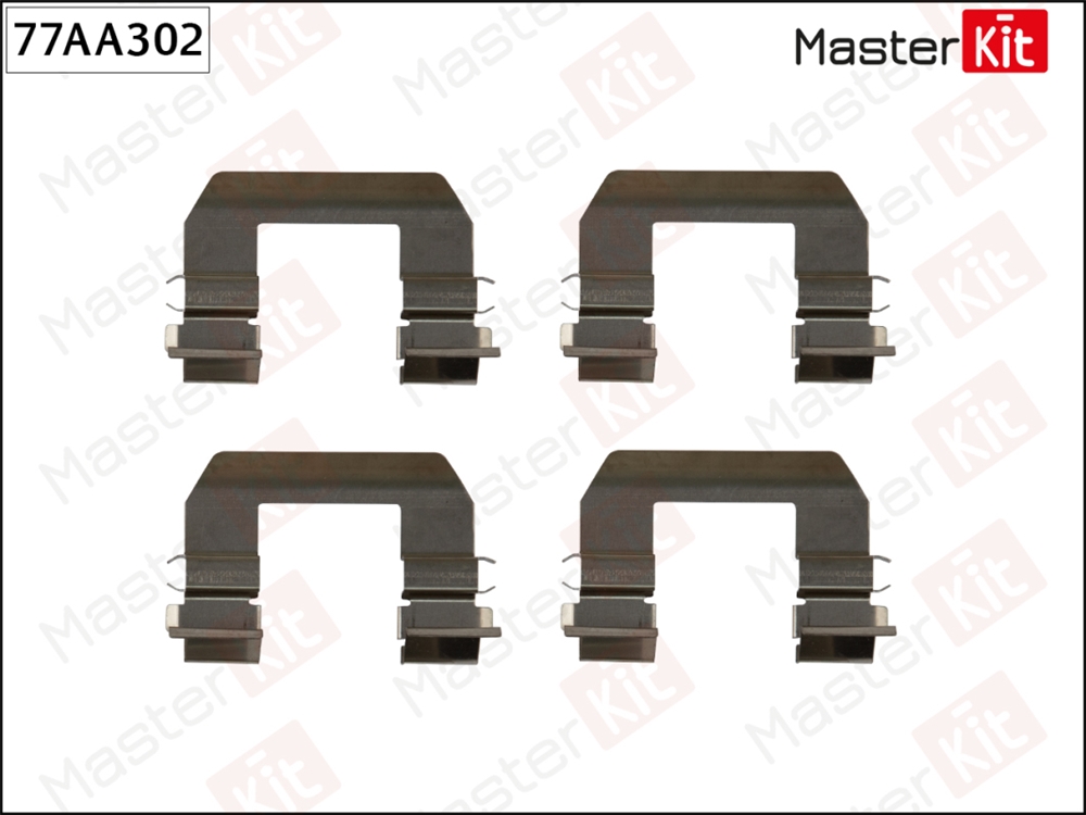 MASTERKIT 77AA302 Комплект установочный тормозных колодок Kia Cerato(LD) 04-