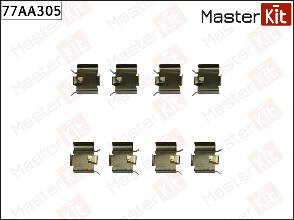 MASTERKIT 77AA305 Комплект установочный тормозных колодок Kia Sportage(K00),Retona(CE) 94-04