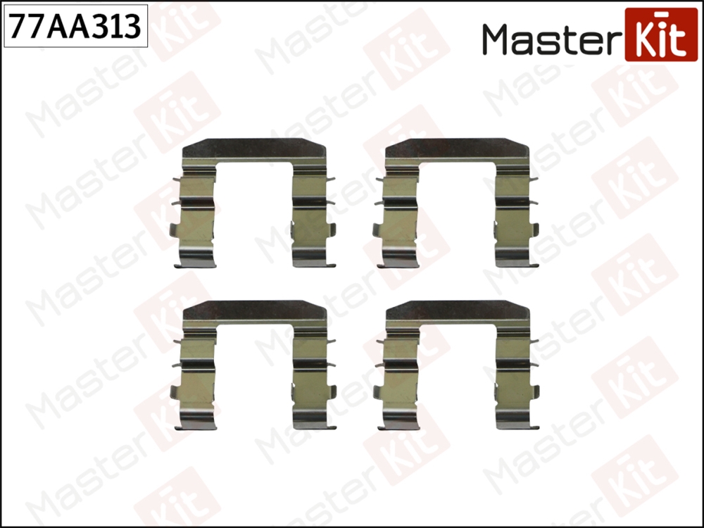 MASTERKIT 77AA313 Комплект установочный тормозных колодок Hyundai ix35(LM,EL,ELH) 09-,Kia Ceed(ED) 06-12