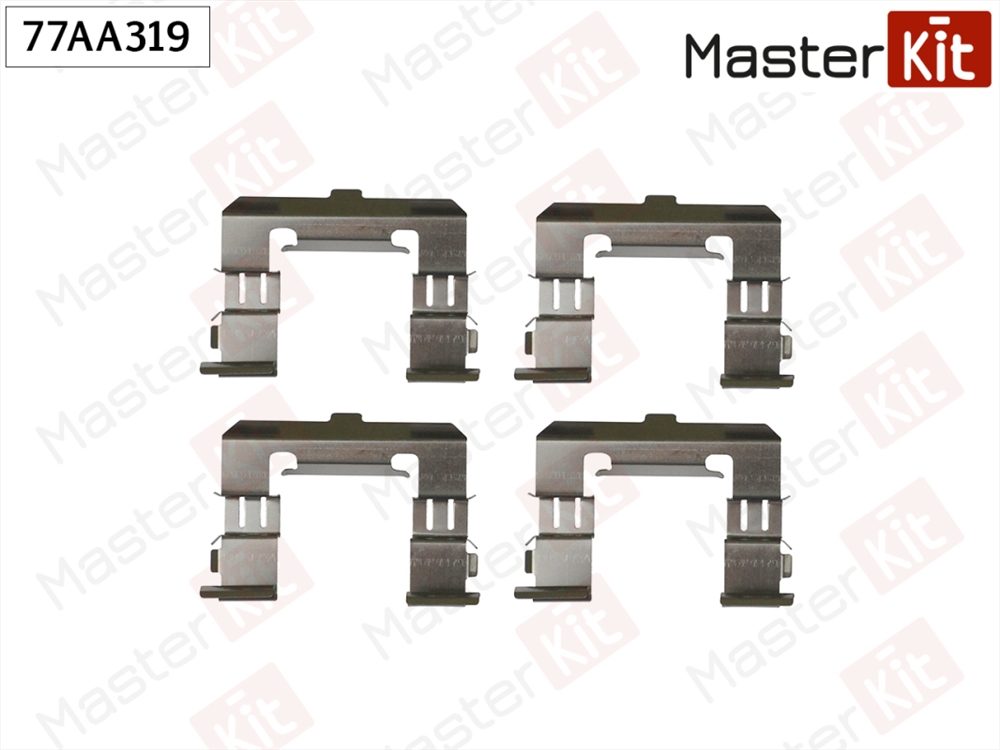 MASTERKIT 77AA319 Комплект установочный тормозных колодок Mazda BT-50(CD,UN) 06-15,Ford Ranger(ET) 05-12