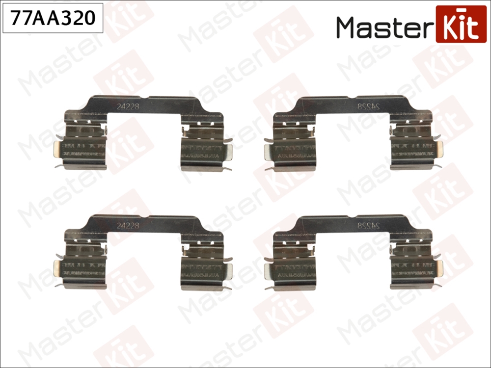 MASTERKIT 77AA320 Комплект установочный тормозных колодок AUDI A6 (4G2, 4GC, C7) 2010-