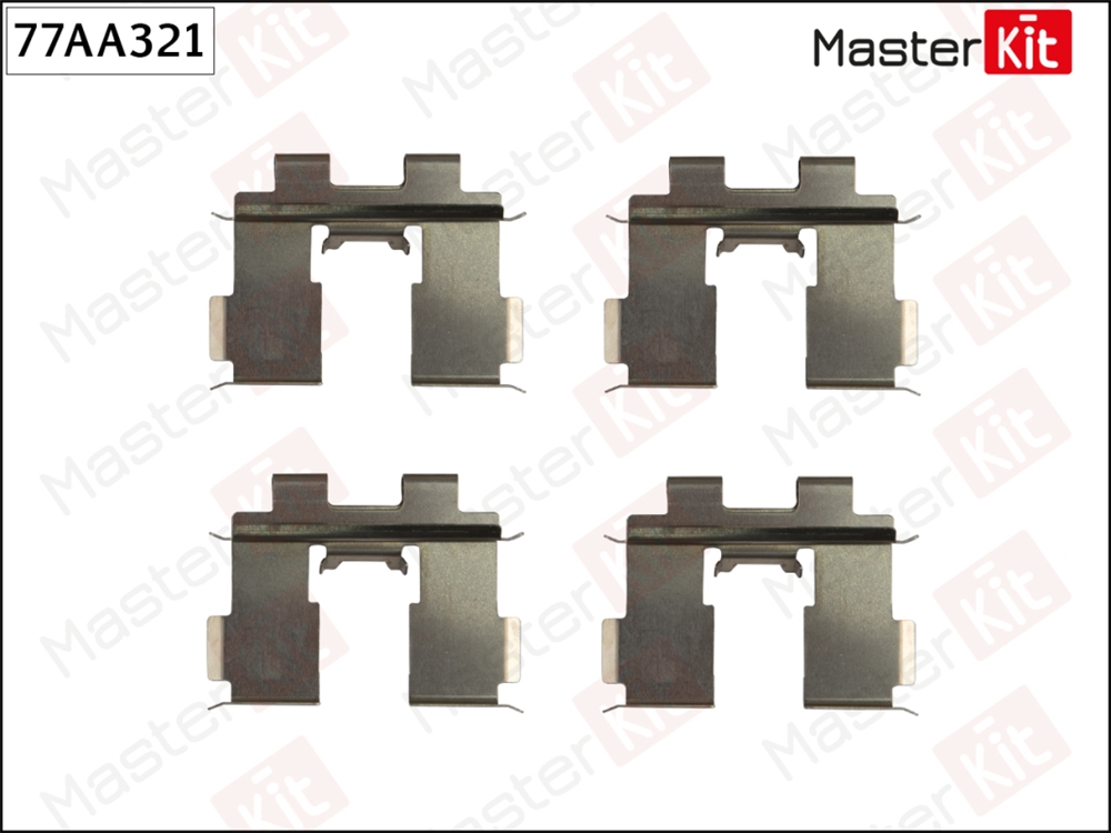 MASTERKIT 77AA321 Комплект установочный тормозных колодок Hyundai Santa Fe II(CM) 05-12