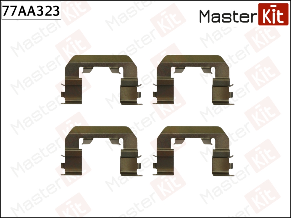 MASTERKIT 77AA323 Комплект установочный тормозных колодок Hyundai Santa Fe III(DM) 12-,Kia Sorento II(XM) 09-