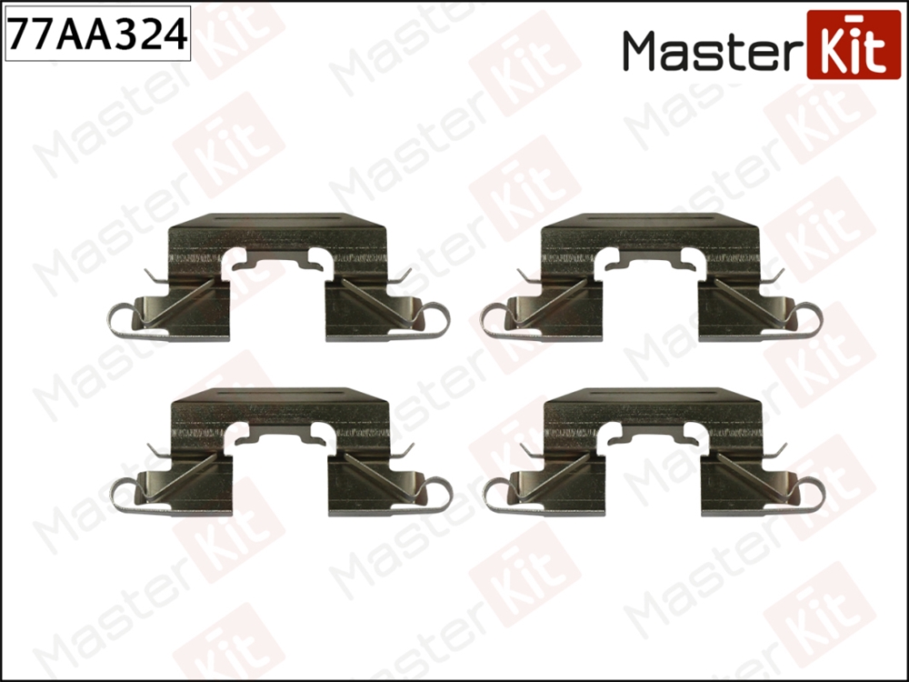 MASTERKIT 77AA324 Комплект установочный тормозных колодок Mazda CX-7(ER) 06-14,Nissan Pathfinder III(R51) 05-